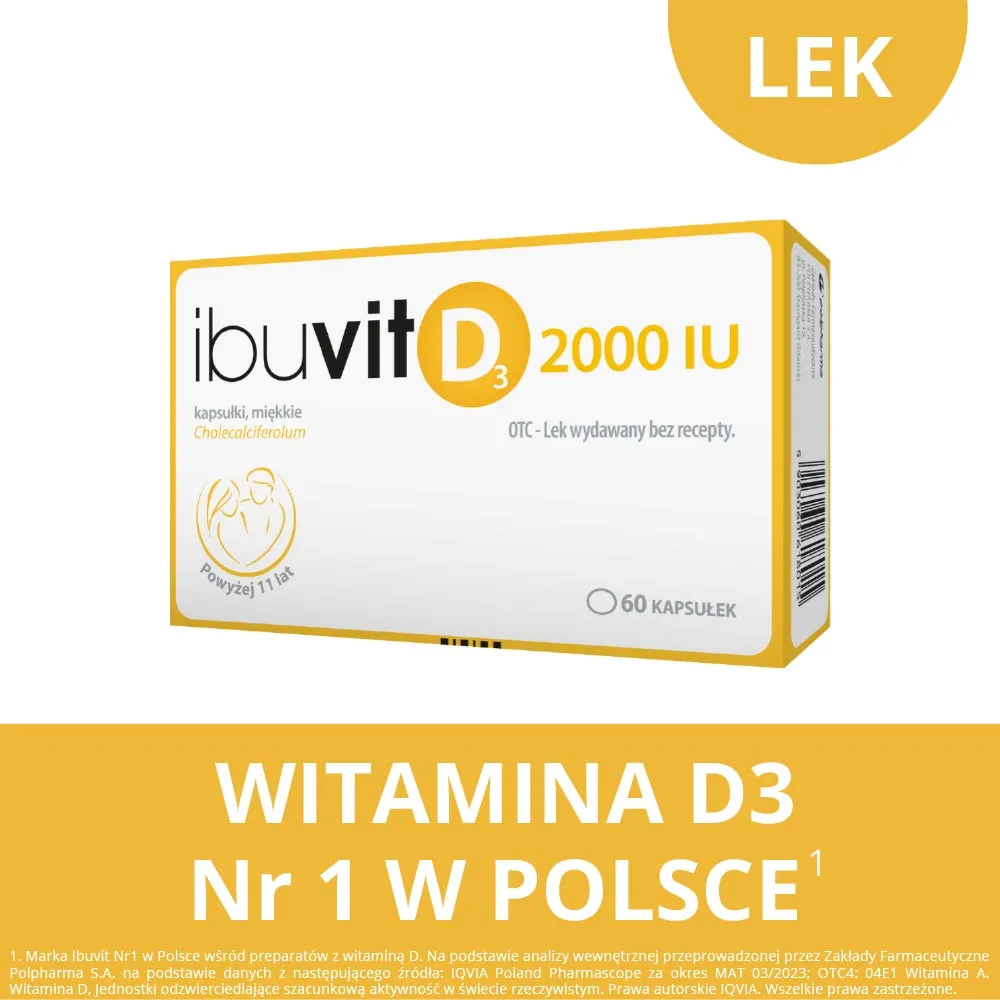 Ibuvit D3 2000 IU, 2000 IU, kapsułki miękkie, 60 sztuk 