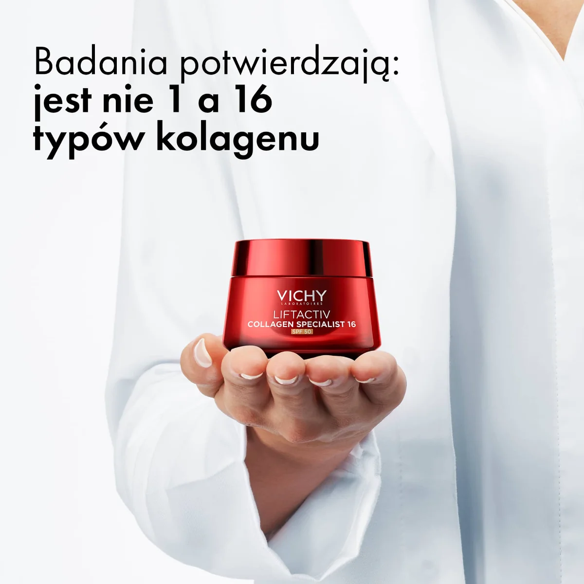 Vichy Liftactiv Collagen 16 SPF 50 krem z systemem wielokrotnego uzupełniania, 50 ml