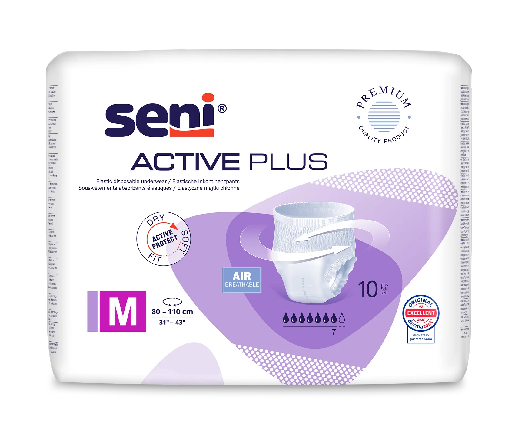 Seni Active Plus elastyczne majtki chłonne, rozmiar M, 10 szt.