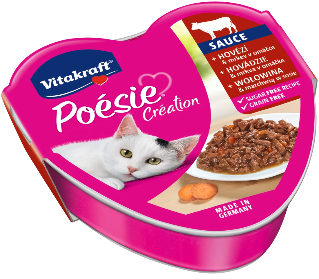 Vitakraft Poésie Création karma wołowina z marchewką w sosie dla kota, 85 g