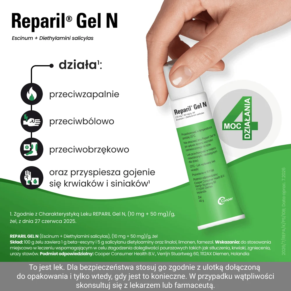 Reparil Gel N (10 mg + 50 mg )/g, żel, 40 g