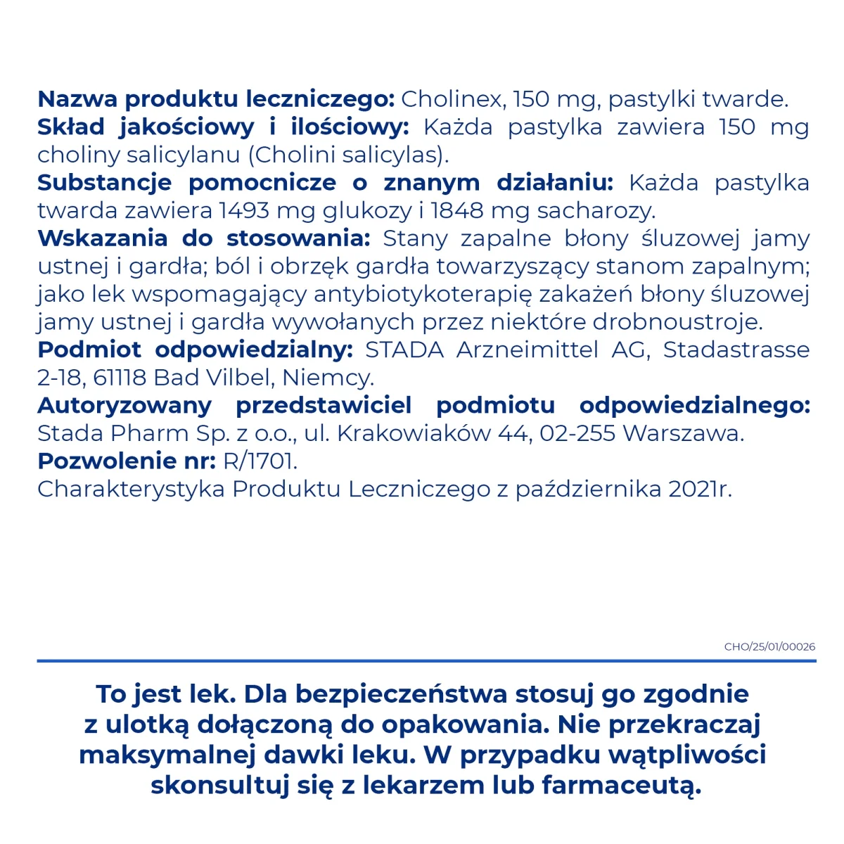 Cholinex 150 mg 32 pastylki twarde