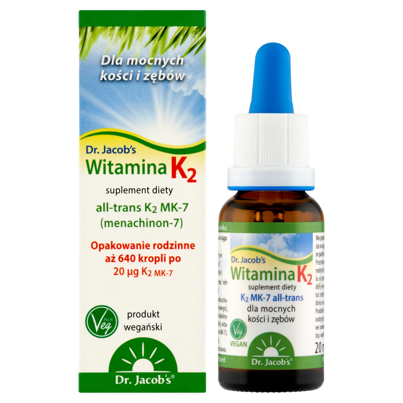 Dr. Jacob's K2 MK-7 krople, 20 ml