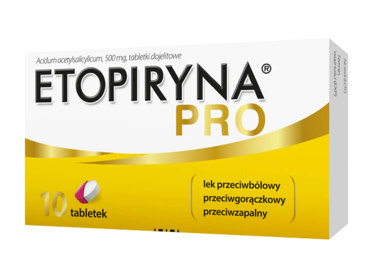 Etopiryna Pro, 500 mg, 10 tabletek dojelitowych