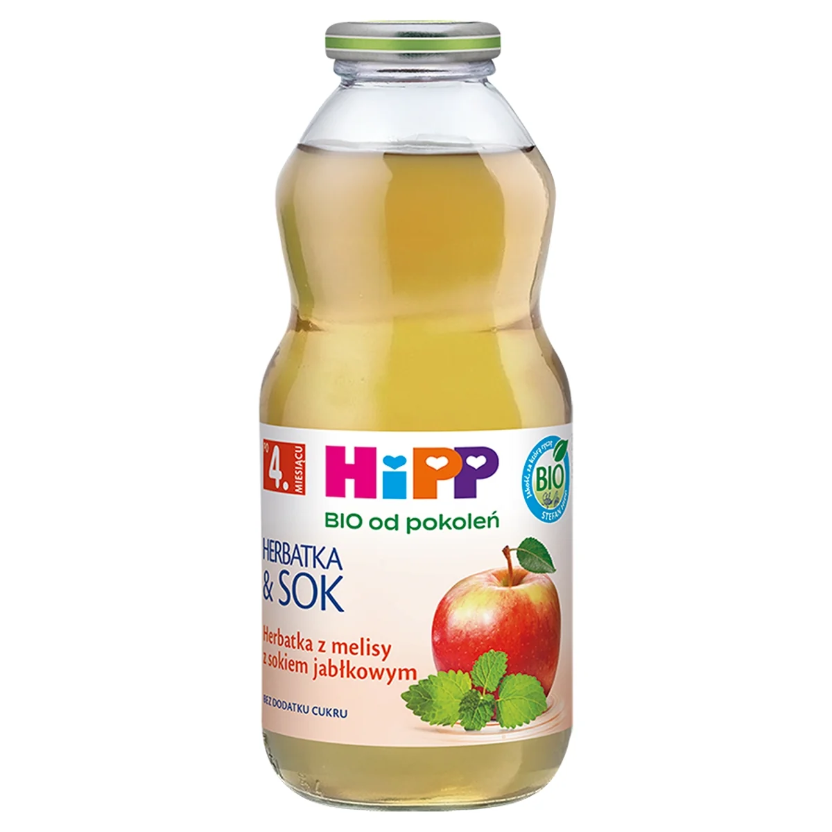 HiPP BIO od pokoleń herbatka z melisy z sokiem jabłkowym, 500 ml