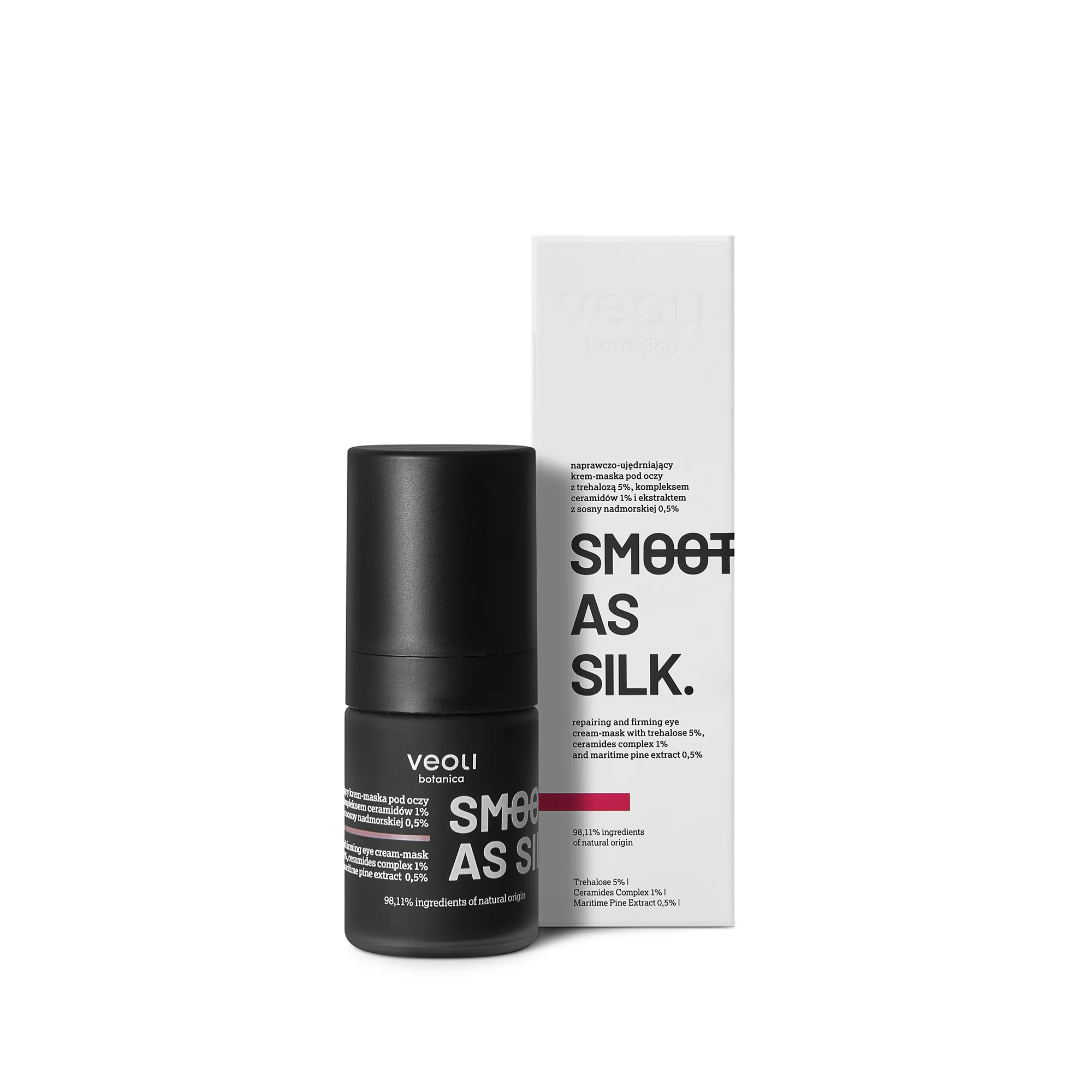 Veoli Botanica Smooth As Silk naprawczo-ujędrniający krem-maska pod oczy, 15 ml