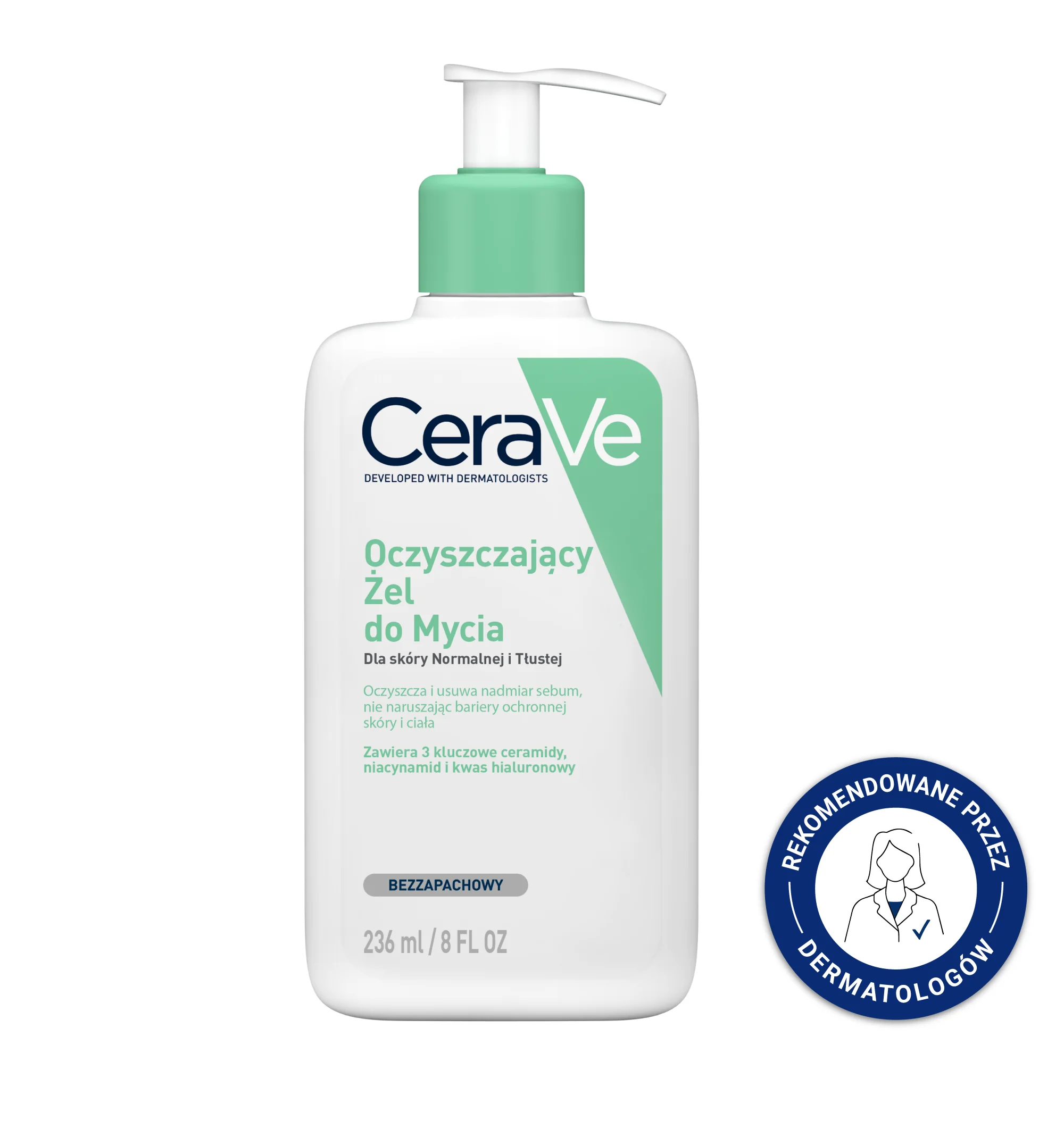 CeraVe żel oczyszczający do mycia z ceramidami, 236 ml