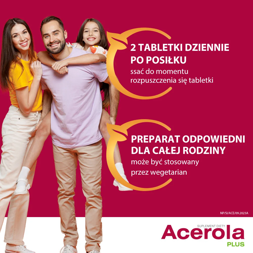 Acerola Plus tabletki do ssania o smaku pomarańczowym, 60 szt.