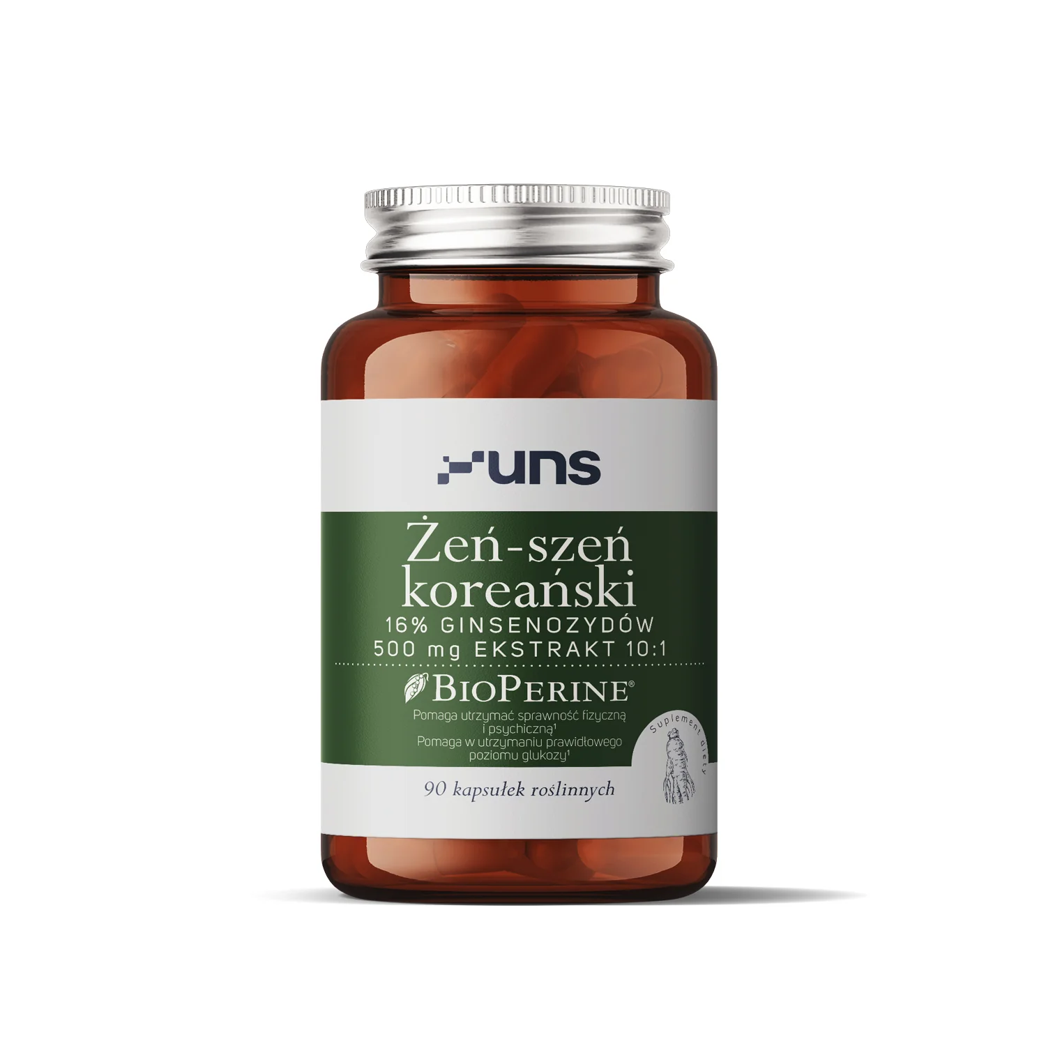 UNS Żeń-Szeń koreański + BioPerine® 90 wege kapsułek