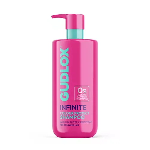 Gudlox Infinite szampon do włosów koloryzowanych z filtrem UV i piwonią, 400 ml
