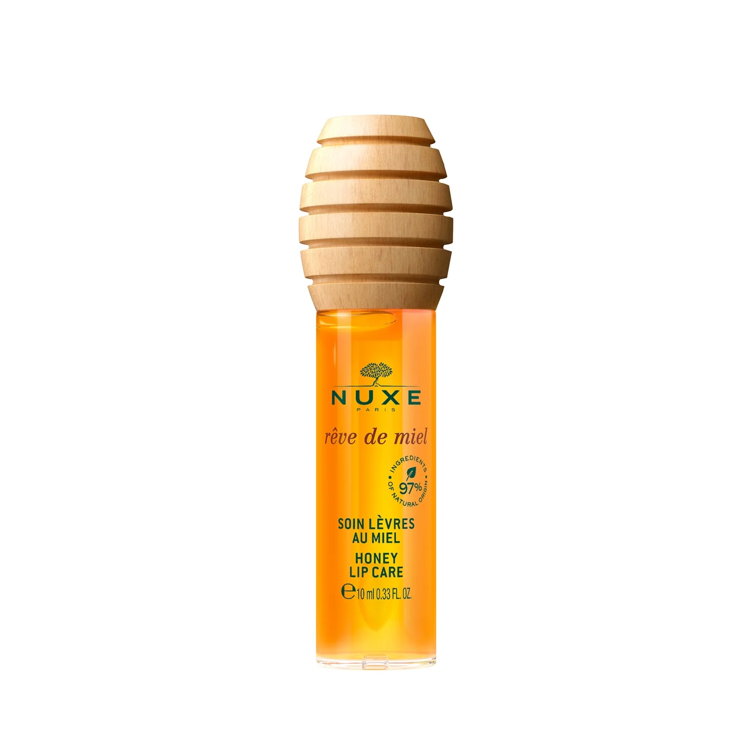 NUXE Zestaw READY, GO, GLOW Rêve de miel® miodowy olejek do ust, 10 ml + suchy olejek, 10 ml + gumka do włosów