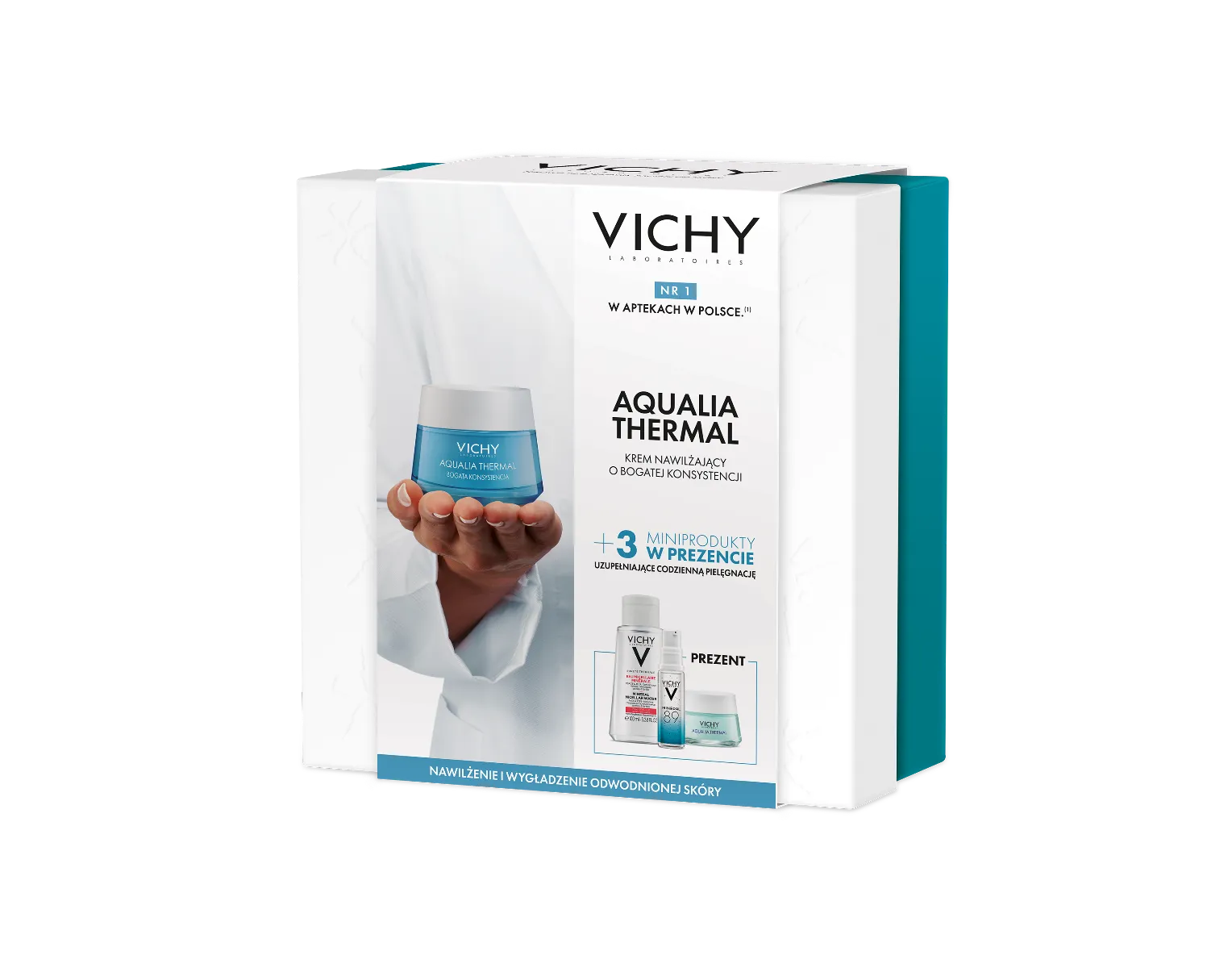 Vichy Xmas 2022 Aqualia Thermal zestaw pielęgnacyjny do twarzy, 100 + 50 + 15 + 10 ml