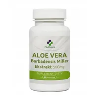 Aloe Vera Barbadensis Miller, ekstrakt, 500 mg, 60 kapsułek
