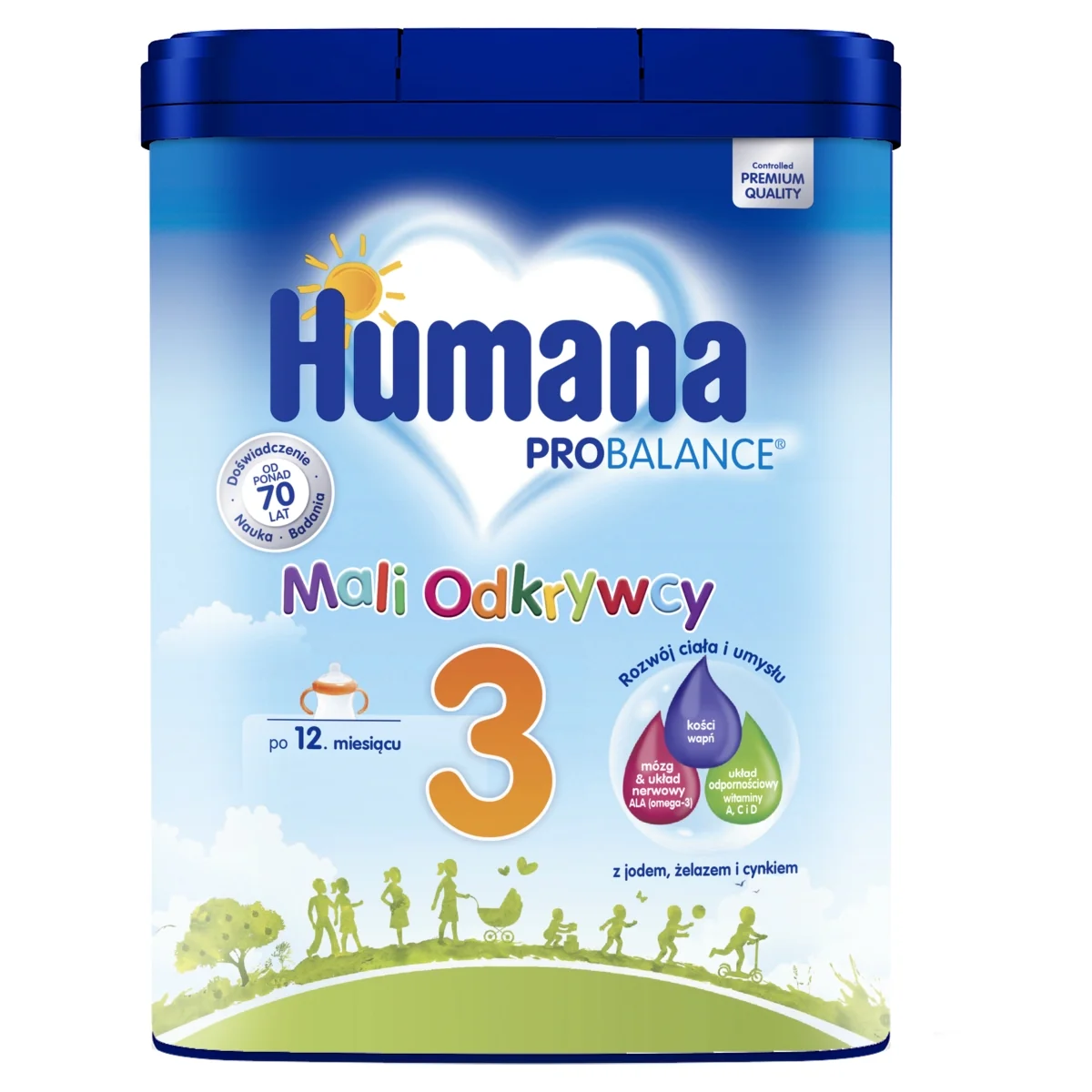 Humana 3 Mali Odkrywcy mleko modyfikowane po 12. miesiącu, 650 g