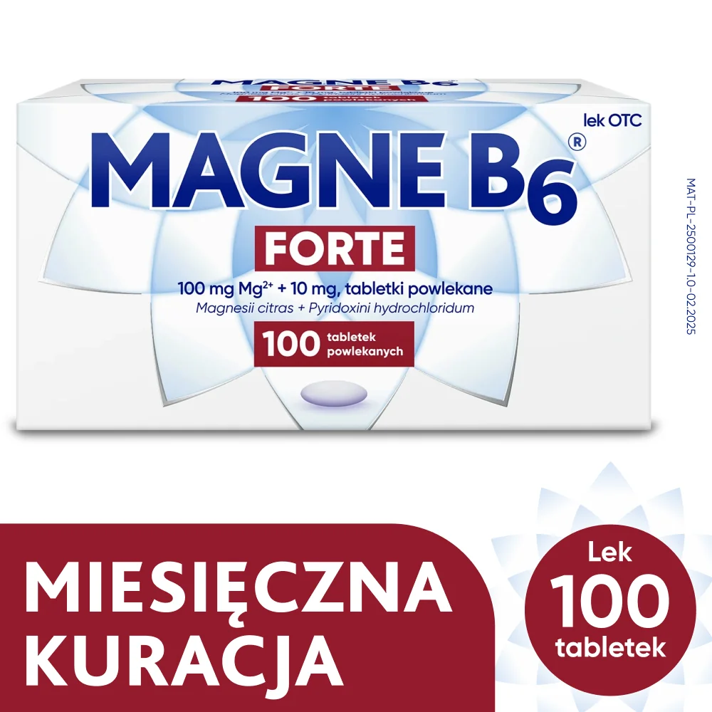 Magne B6 Forte 100 mg + 10 mg 100 tabletek powlekanych