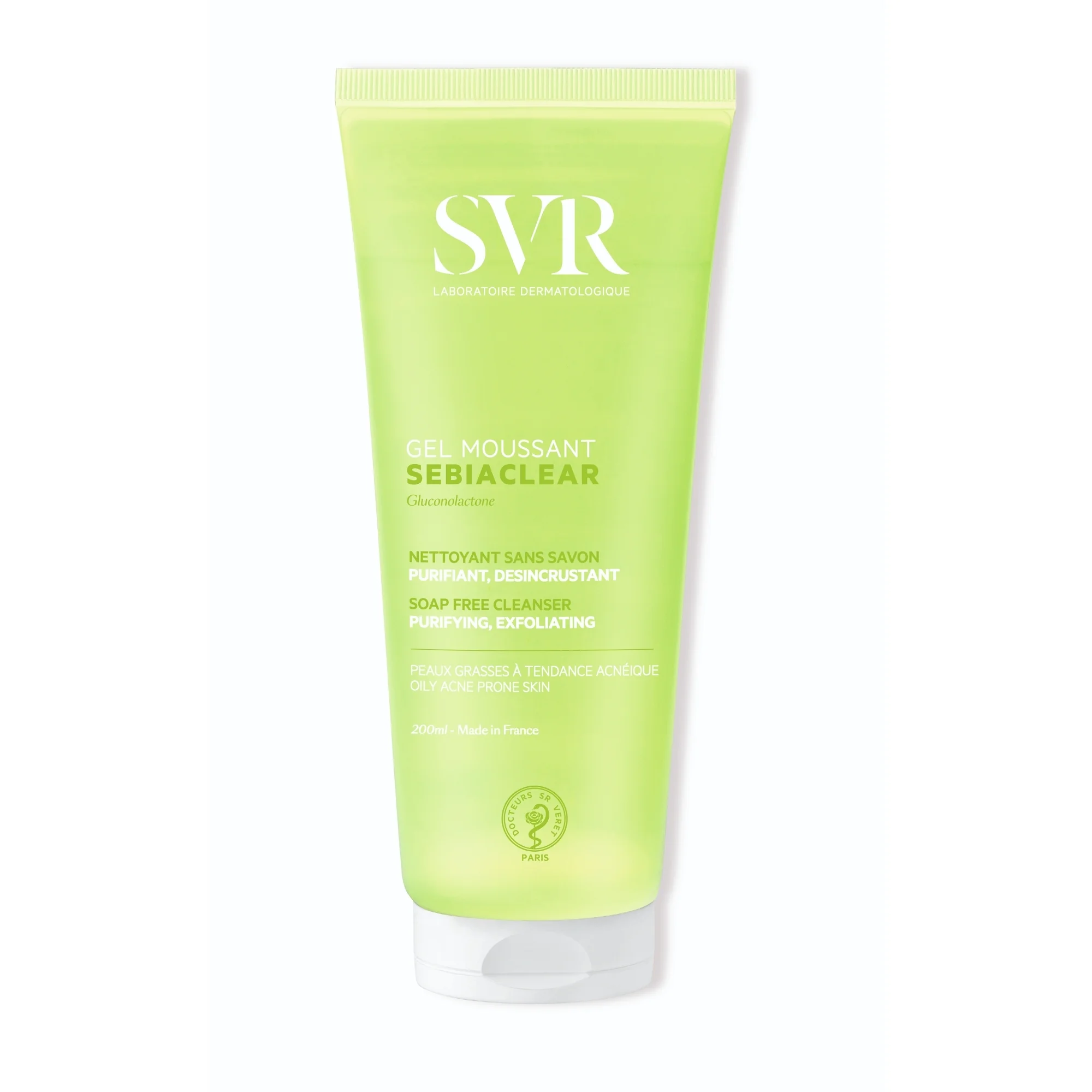 SVR SEBIACLEAR Gel Moussant żel do mycia twarzy oczyszczająco-złuszczający, 200 ml