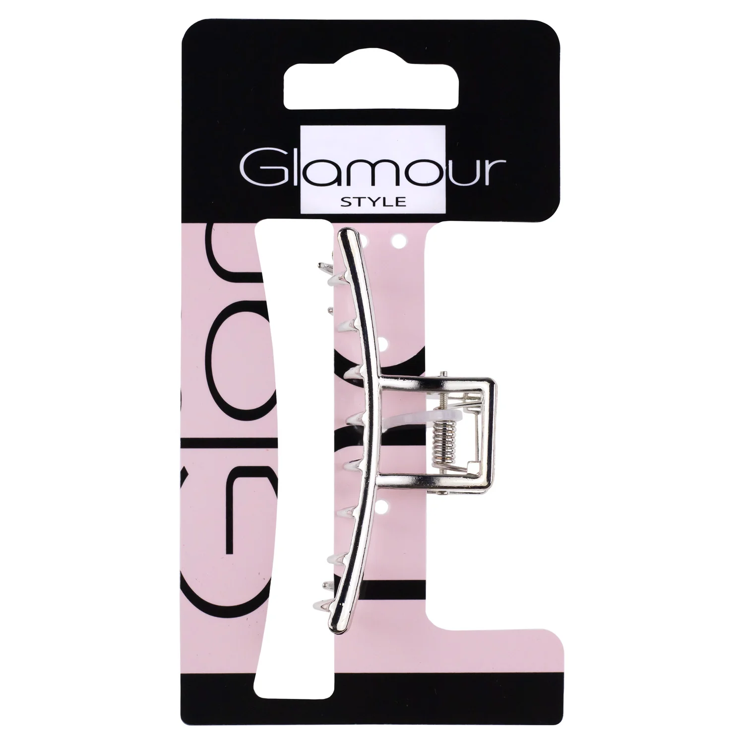 Inter-Vion Glamour metalowa klamra srebrna, 7 cm