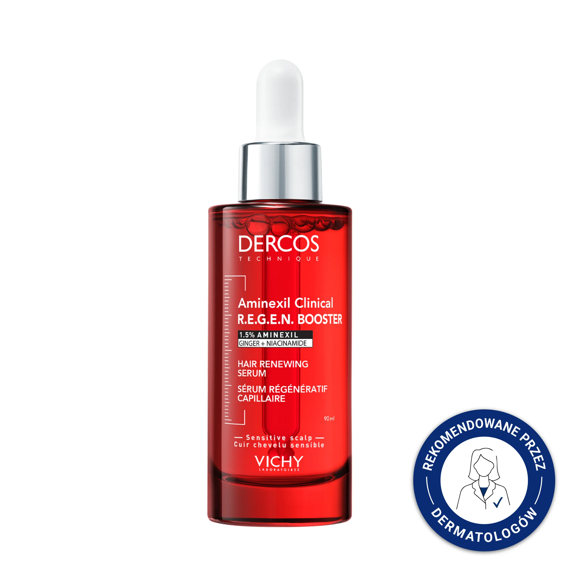 Vichy Dercos Aminexil R.E.G.E.N. Booster serum wzmacniające i stymulujące włosy, 90 ml