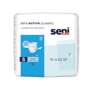 Seni Active Classic. small 55-85 cm, elastyczne majtki chłonne, 30 sztuk 