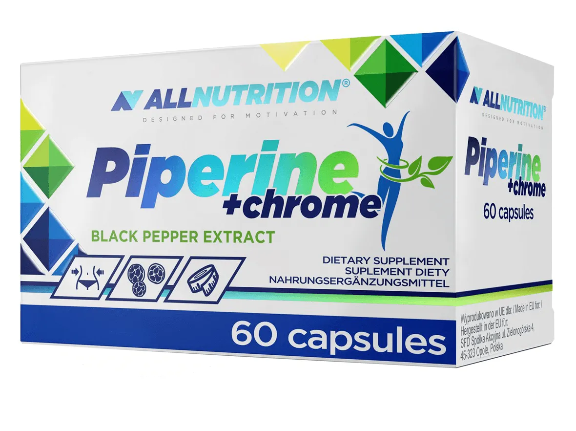 Allnutrition Piperine+ chrome, suplement diety, 60 kapsułek