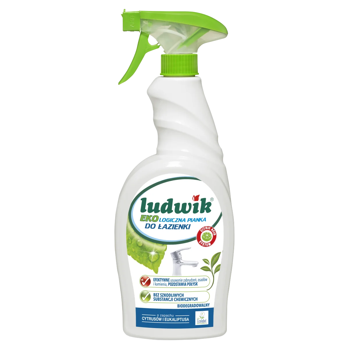 Ludwik ekologiczna pianka do łazienki o zapachu cytrusów i eukaliptusa, 750 ml