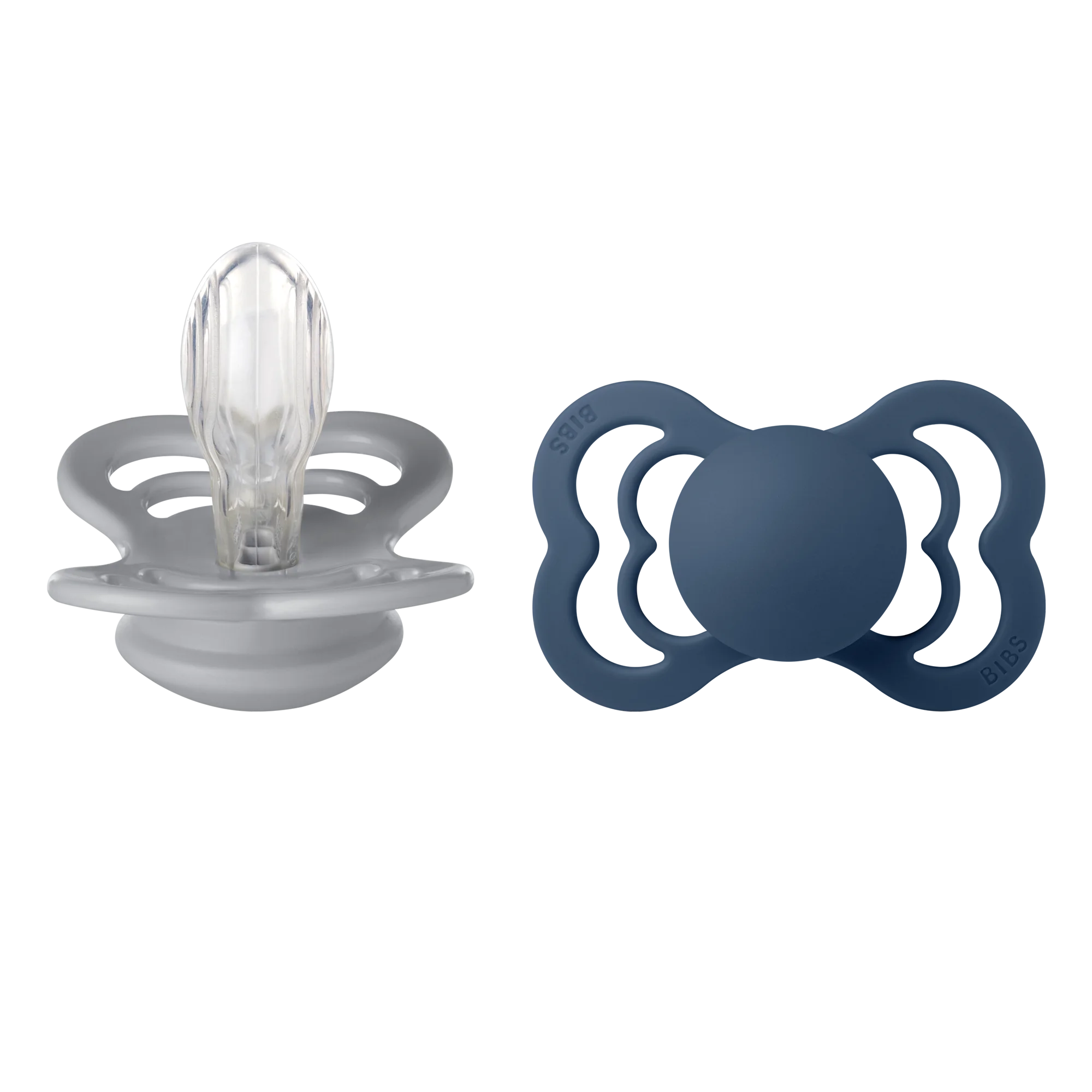 Bibs Pacifier Supreme Cloud & Steel Blue smoczek lateksowy uspokajający, 2 szt.
