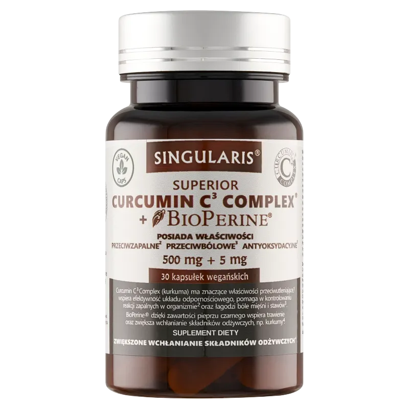 Singularis Superior Curcumin C3 Complex + Bioperin, suplement diety, 30 kapsułek