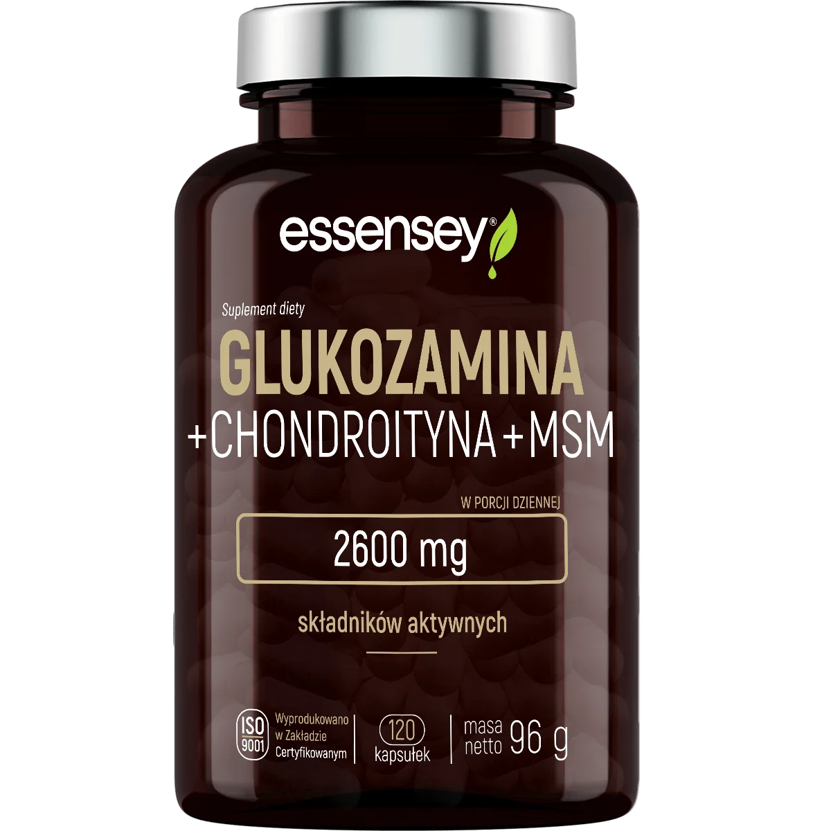 Essensey Glukozamina Chondroityna i MSM 120 kapsułek