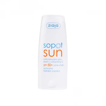 Ziaja Sopot Sun, antyoksydacyjny krem z witaminą C SPF 50+, 50 ml 