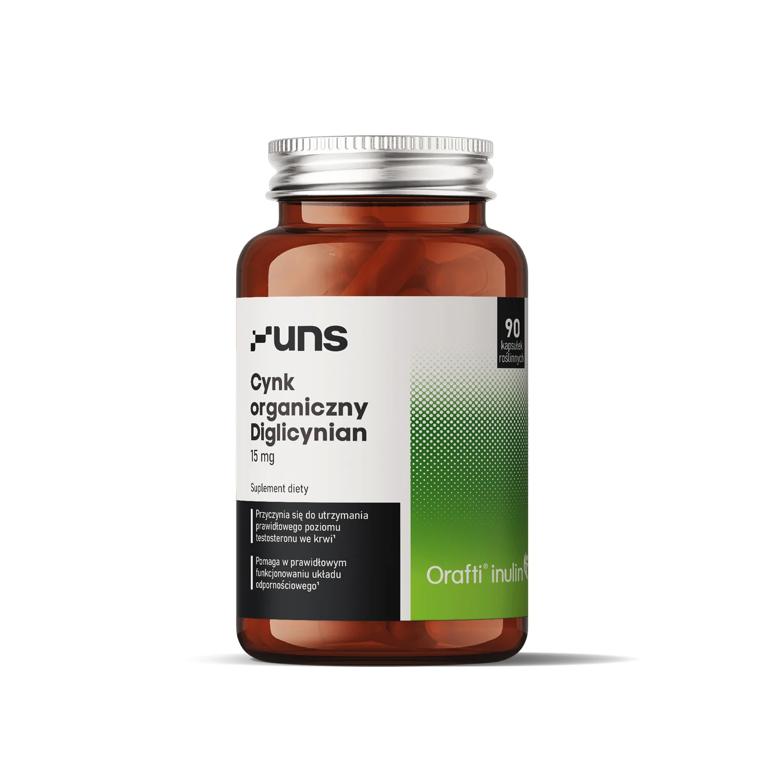 UNS Cynk organiczny Diglicynian 90 kapsułek wege