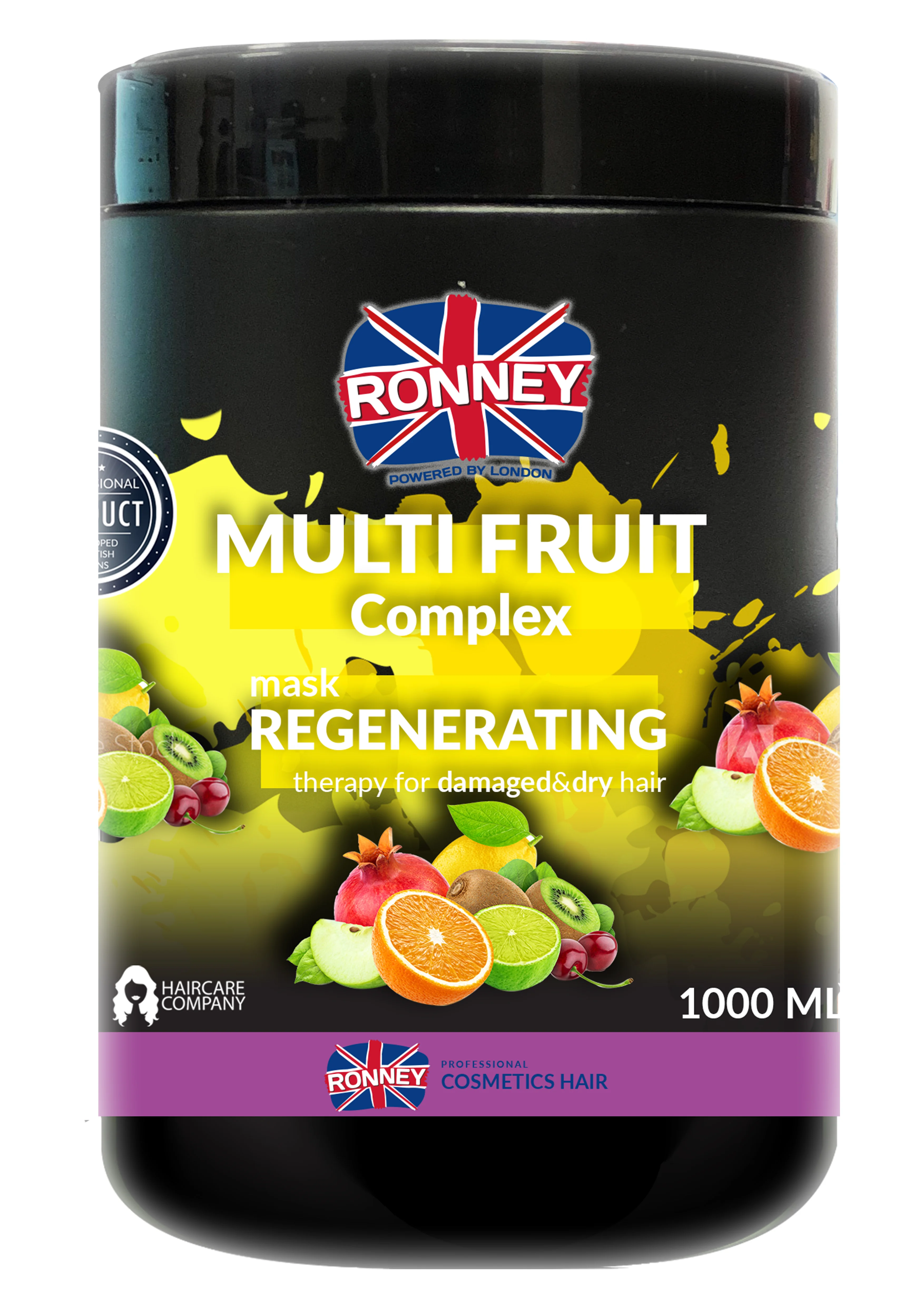 RONNEY Multi Fruit Complex regenerująca maska do włosów suchych i zniszczonych, 1000 ml