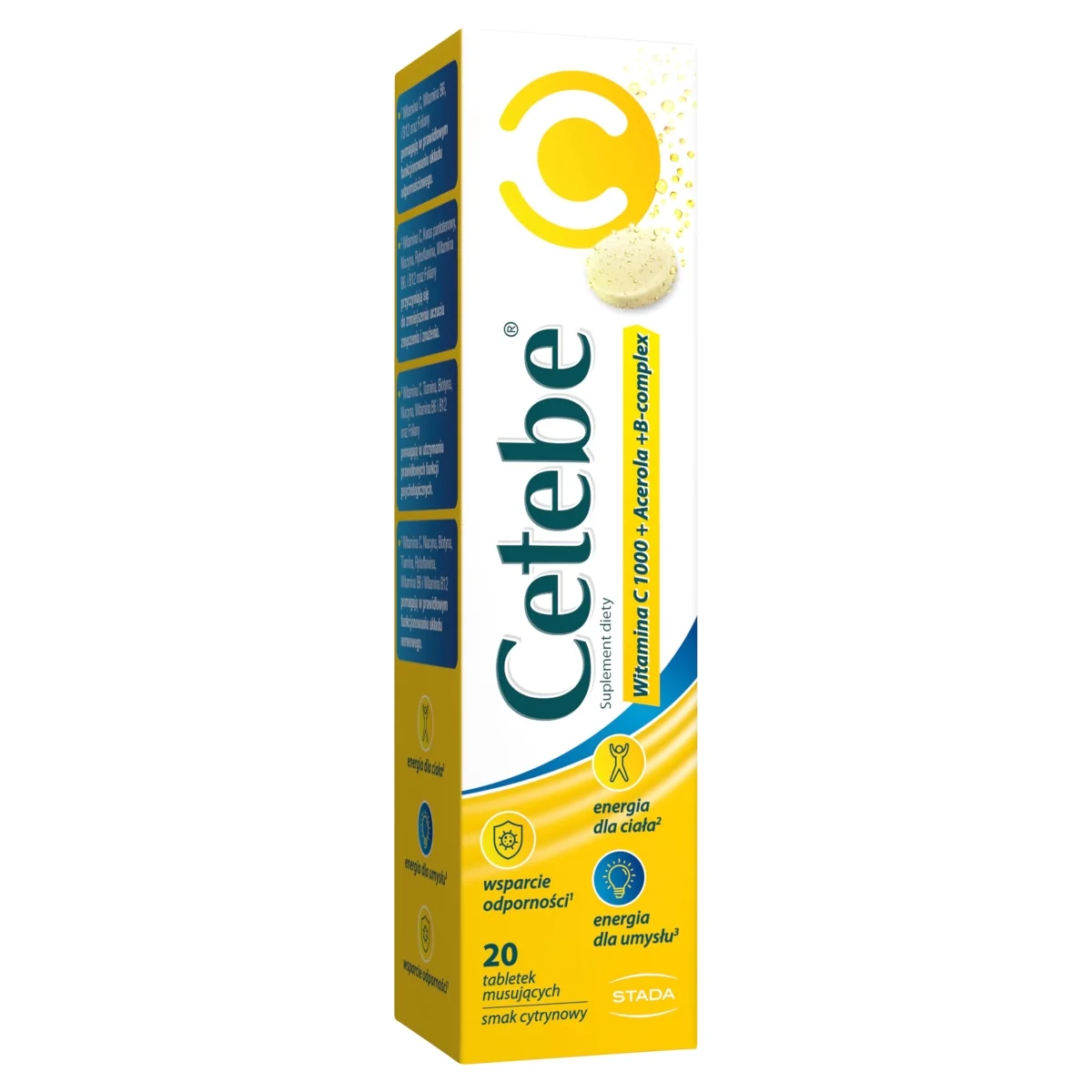 Cetebe Witamina C 1000 mg 20 tabletek musujących