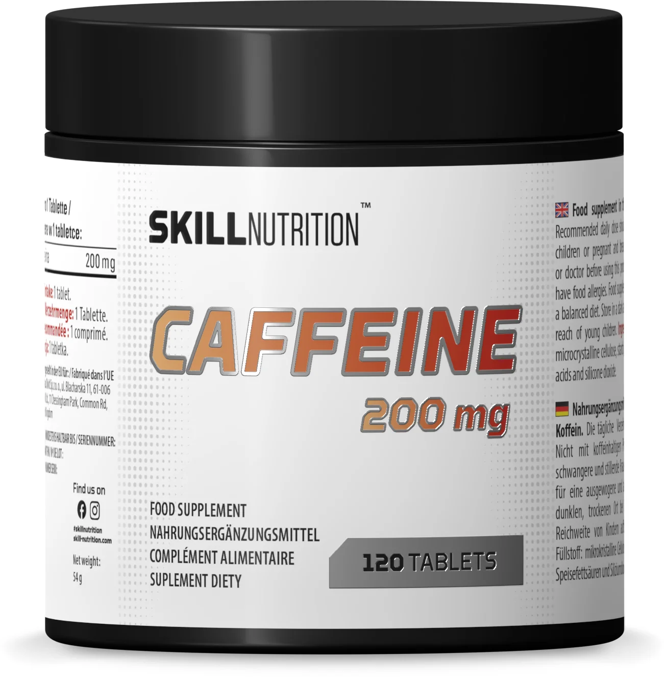 Skill Caffeine 200 mg 120 tabletek
