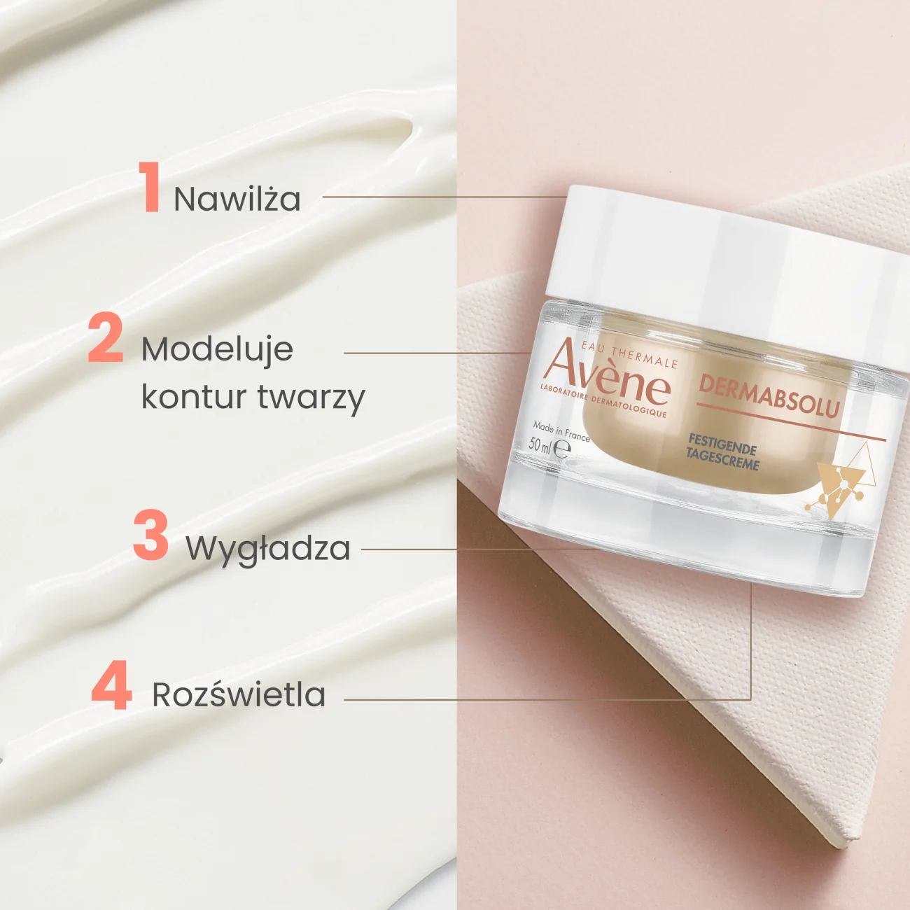 Avéne Dermabsolu krem na dzień modelujący owal twarzy, 50 ml