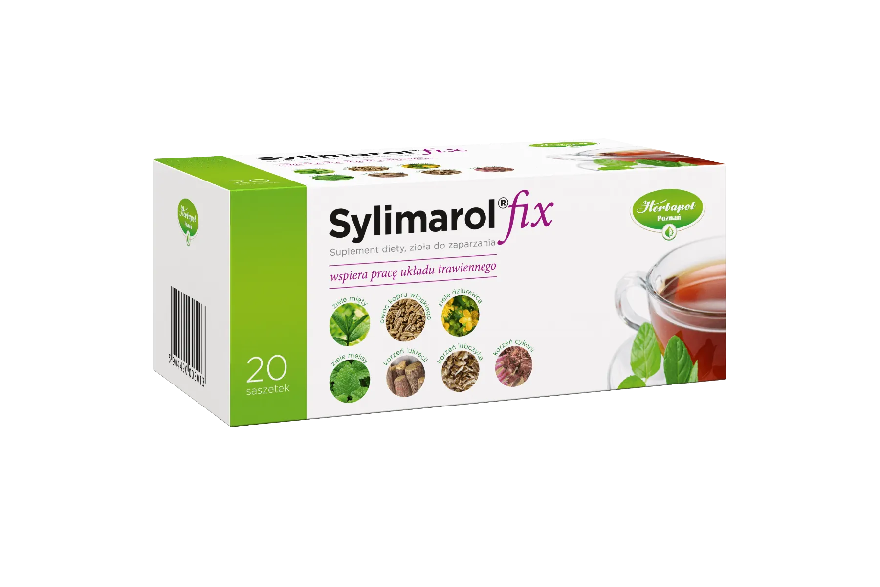 Sylimarol fix, zioła do zaparzania, suplement diety, 20 saszetek