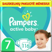 Pampers Active Baby 7 (15kg+ ), pieluchy, 116 sztuk
