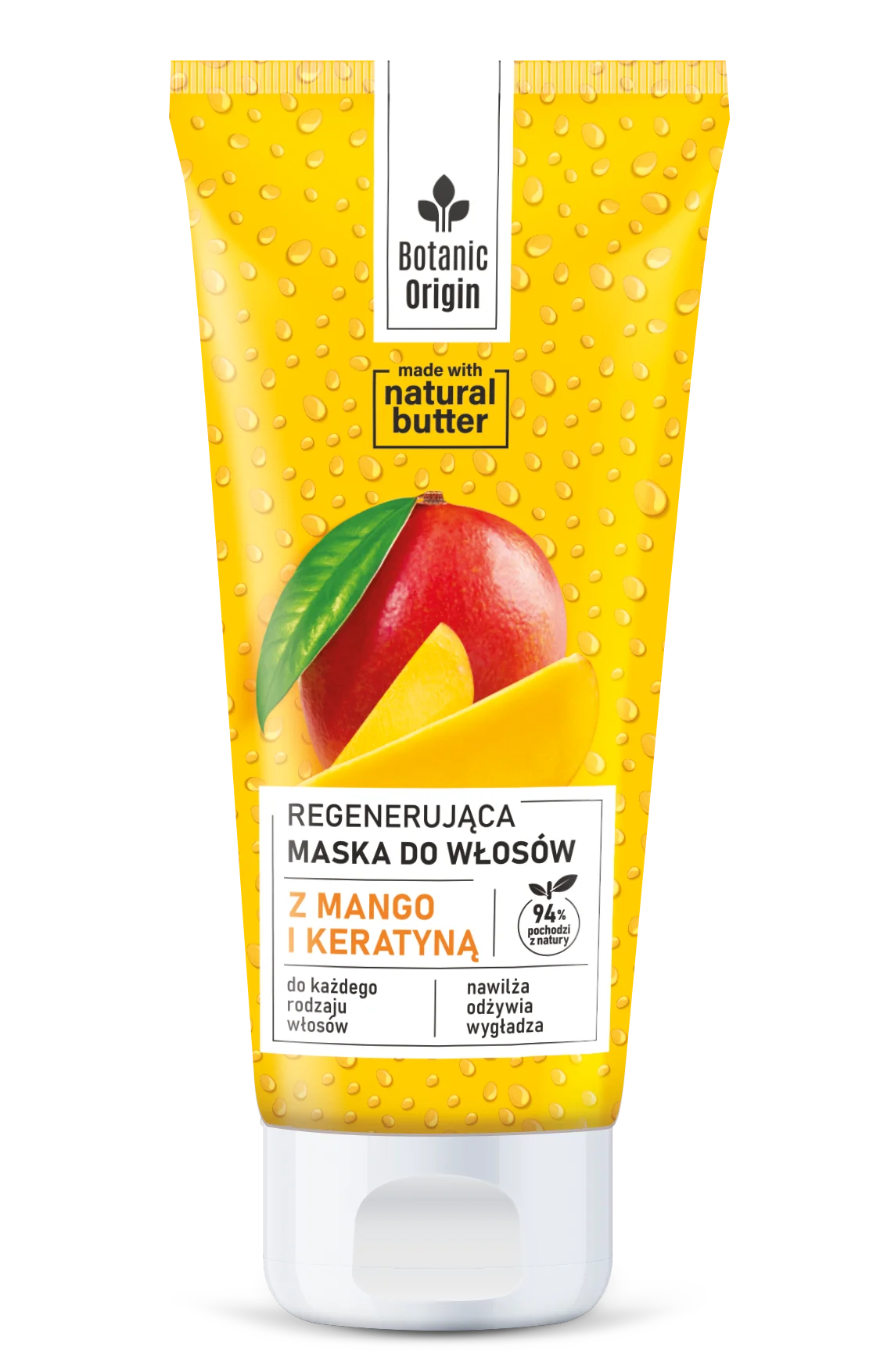 Botanic Origin regenerująca maska do włosów z mango i keratyną, 200 ml