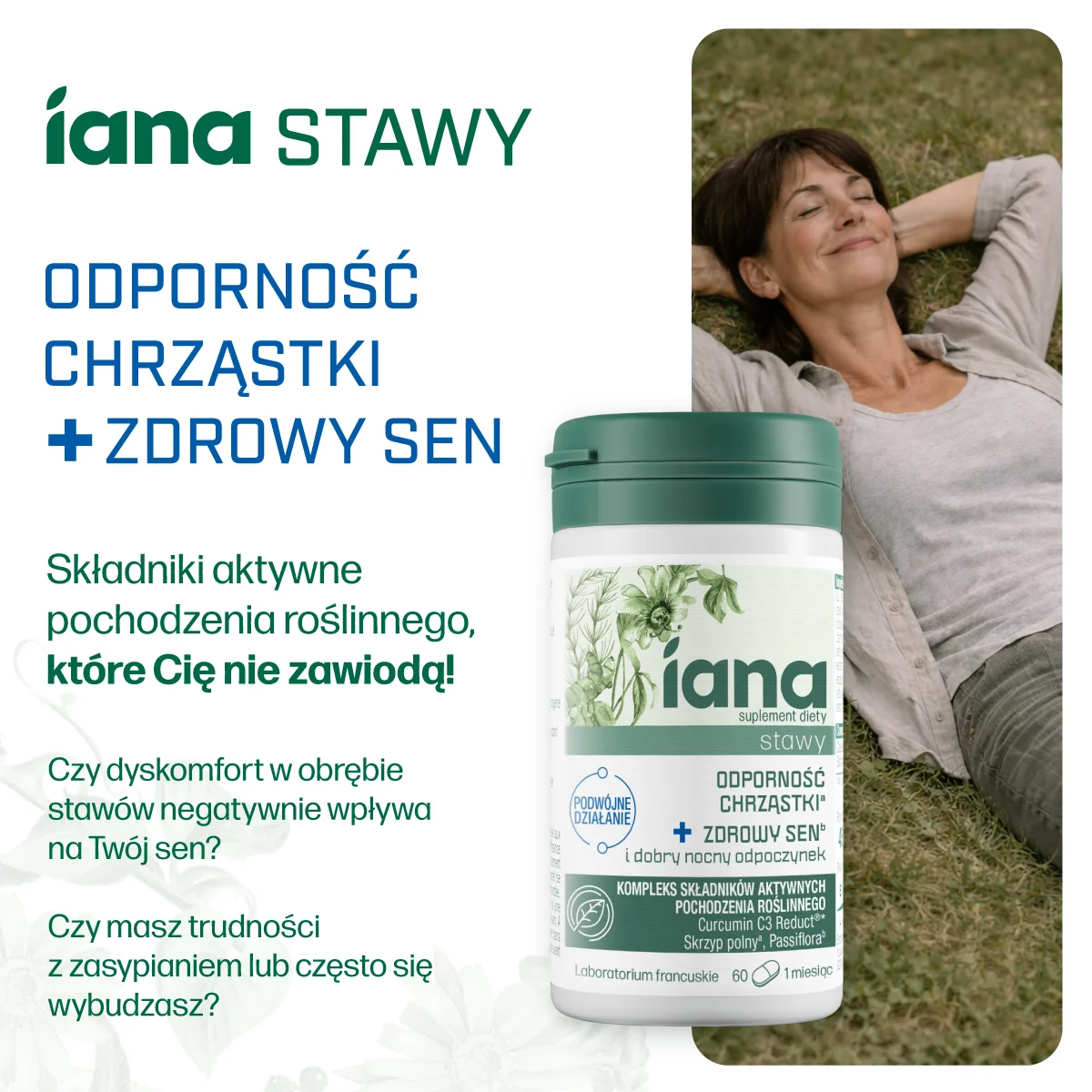 Iana Stawy Odporność Chrząstki + Zdrowy Sen 60 tabletek