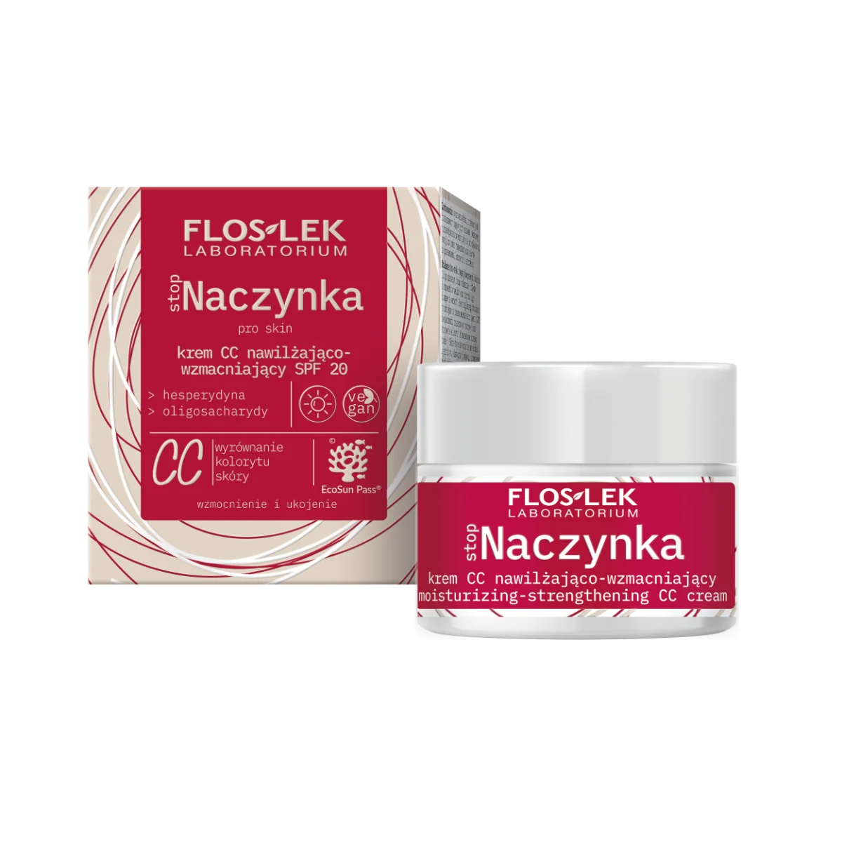 Floslek stopNaczynka krem CC nawilżająco-wzmacniający SPF 20, 50 ml