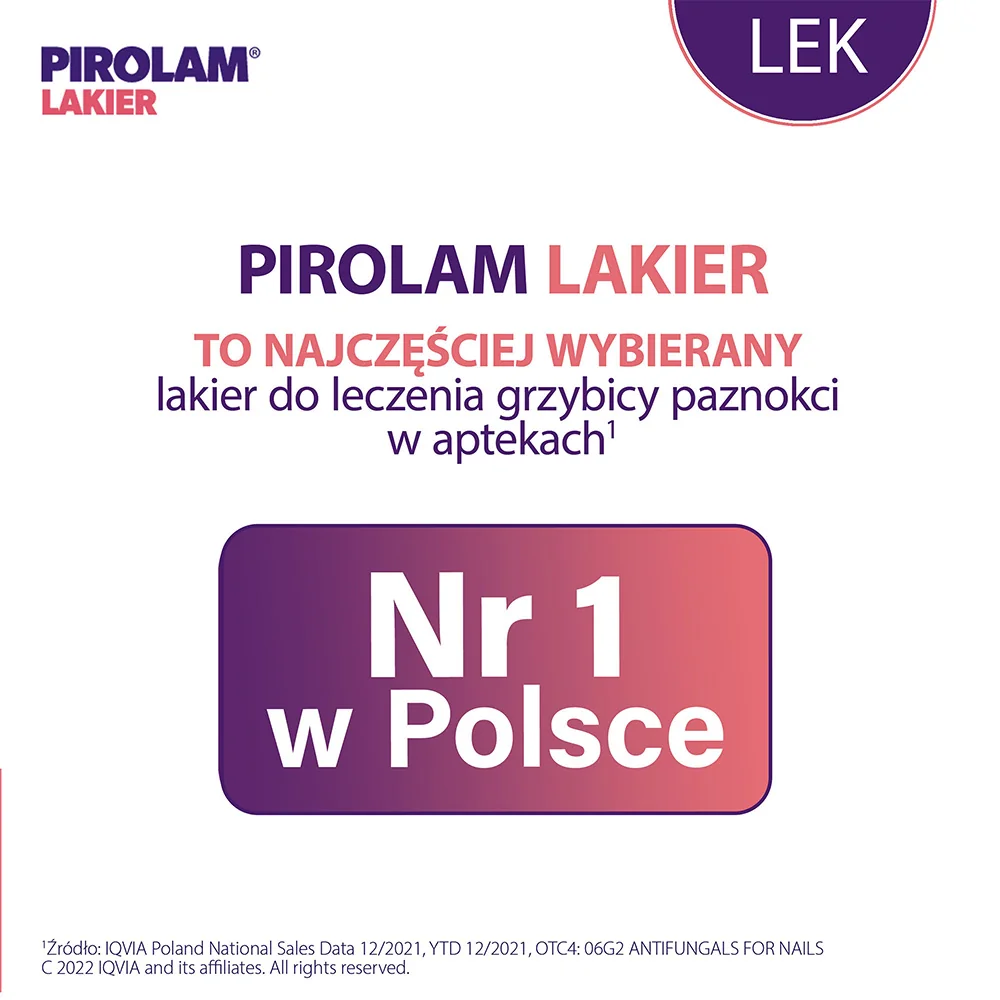 Pirolam Lakier 80 mg/g, lakier do paznokci leczniczy, 4g