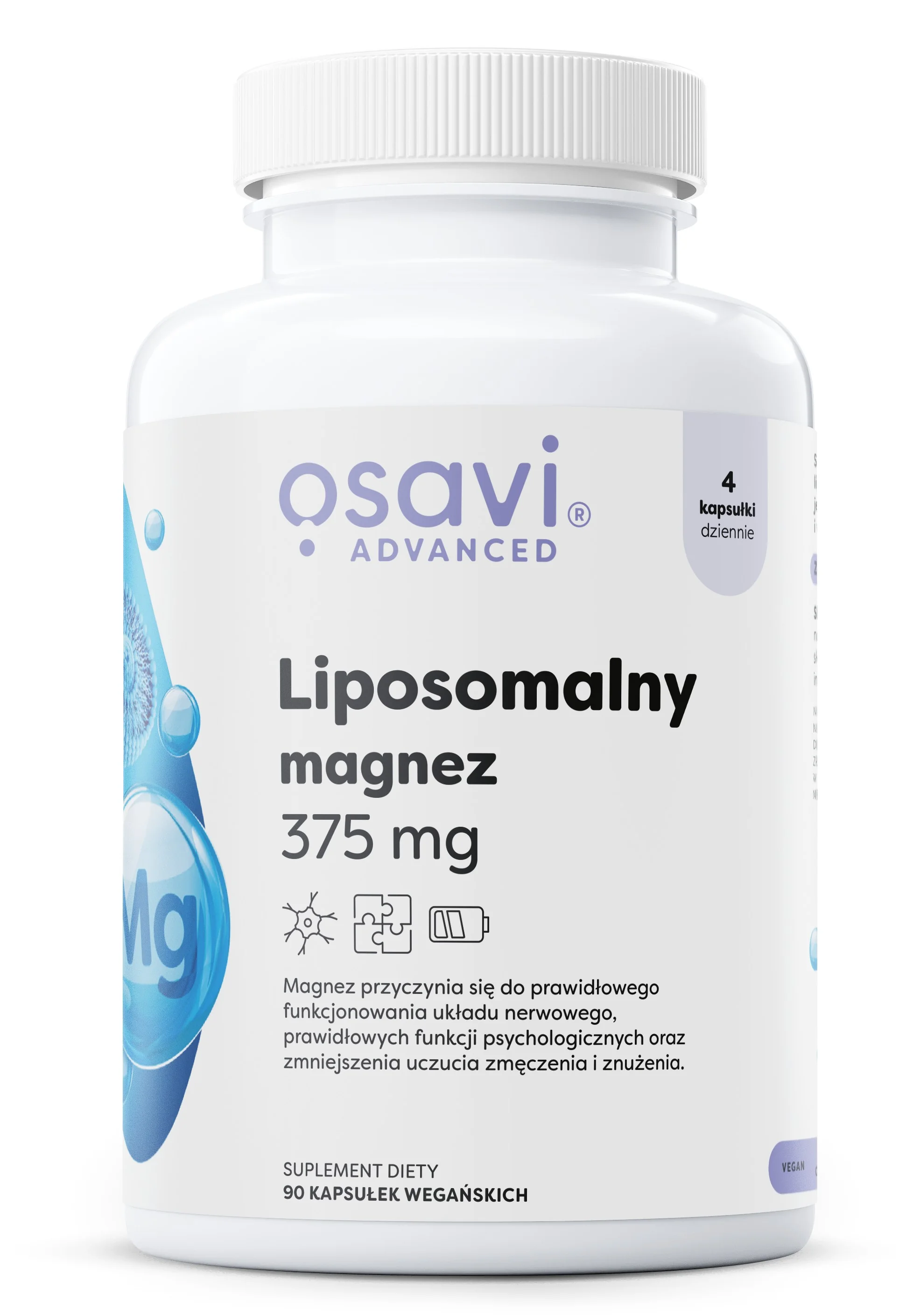 Osavi Liposomalny Magnez 375 mg 90 kapsułek wegańskich