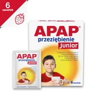 Apap Przeziębienie Junior, 6 saszetek