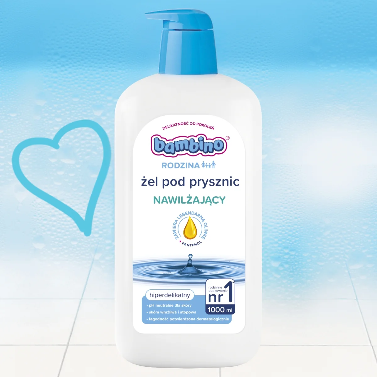 Bambino Rodzina nawilżający żel pod prysznic, 1000 ml