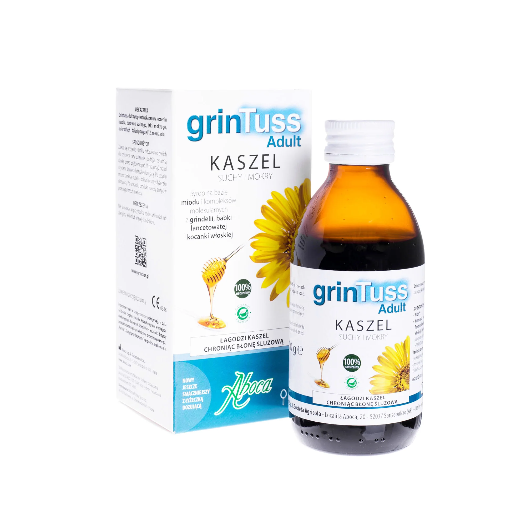 GrinTuss Adult, syrop na kaszel suchy i mokry, 210 g 