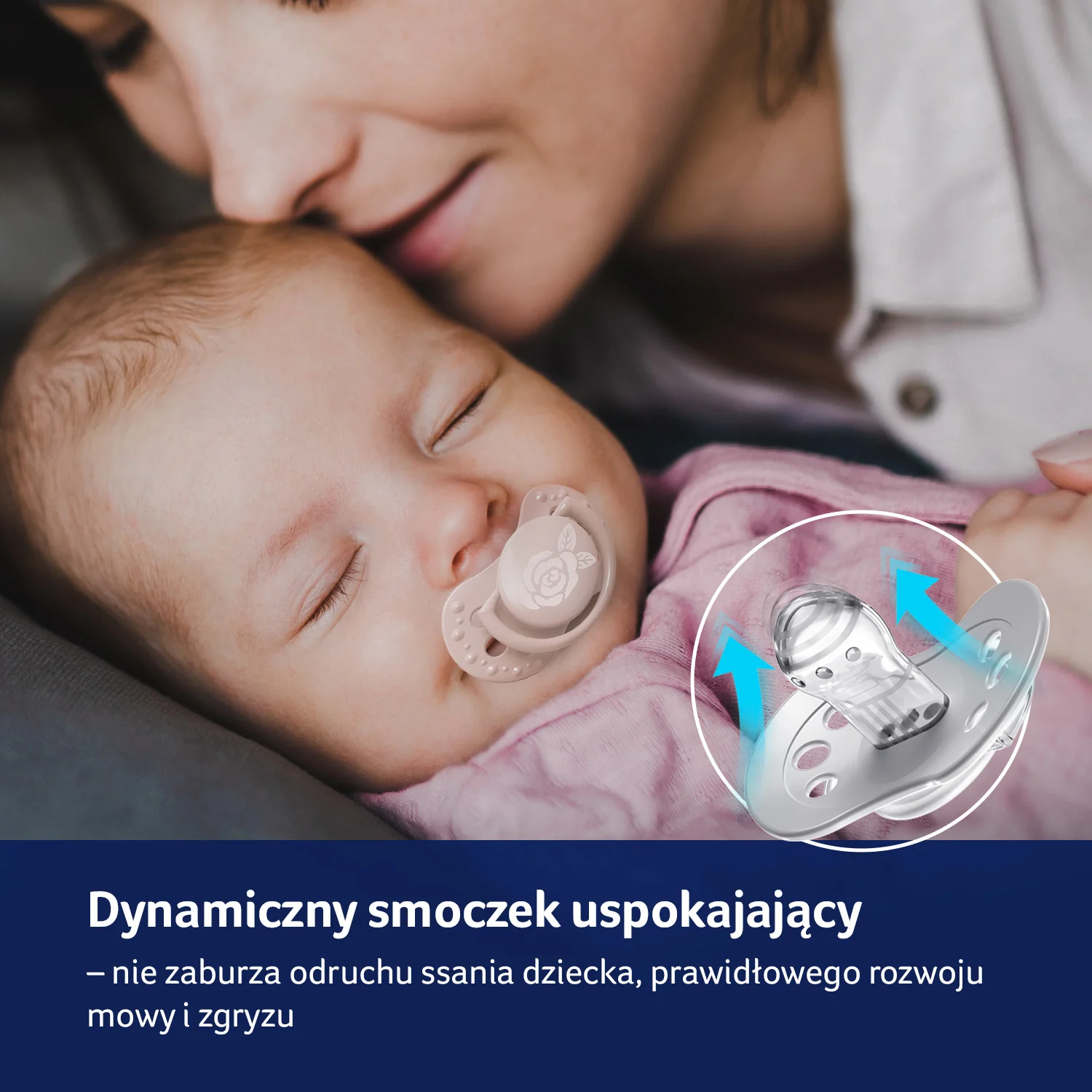 LOVI Smoczek silikonowy dynamiczny 0-2m Baby Shower Girl 2 sztuki
