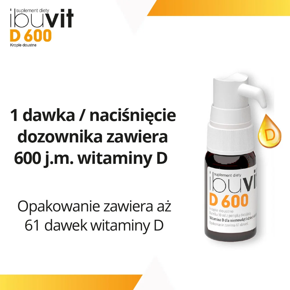 Ibuvit D 600 butelka z pompką, 10 ml