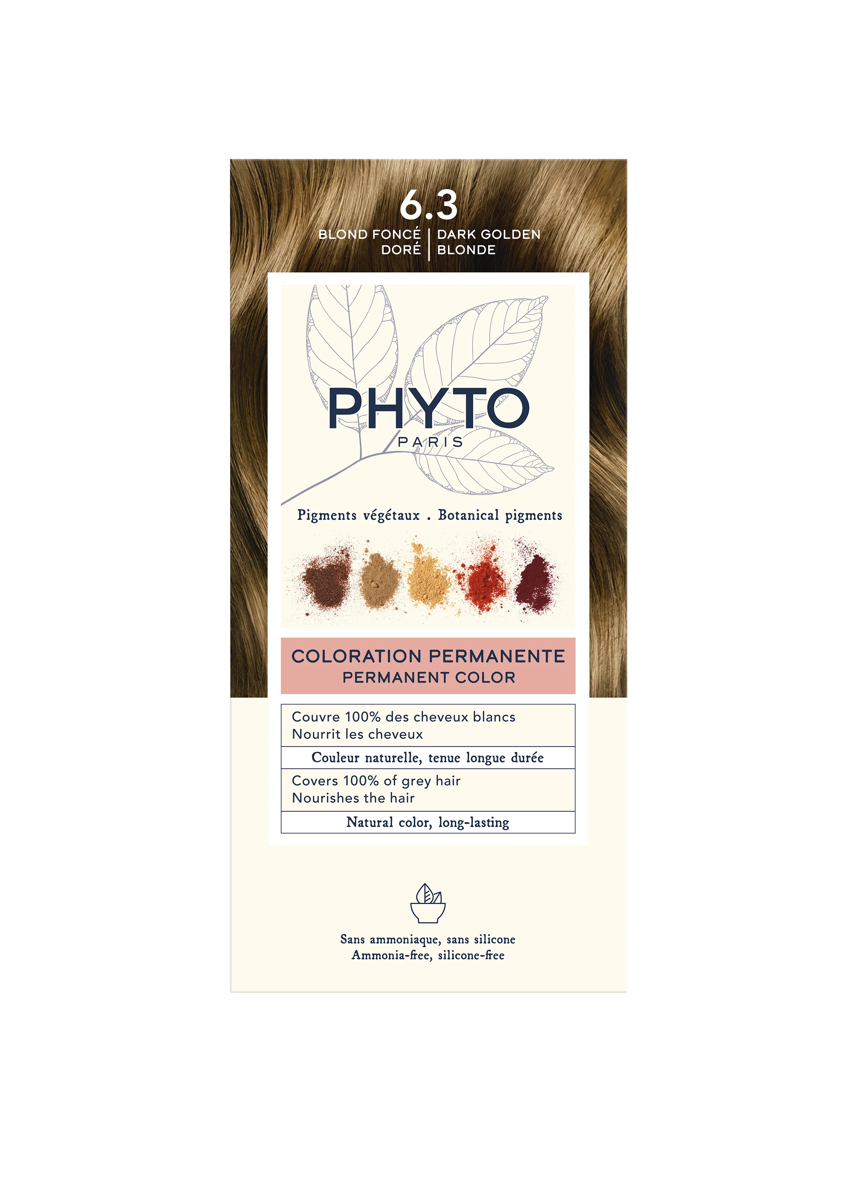 Phyto Color farba do włosów, 6.3 ciemny złoty blond, 112 ml