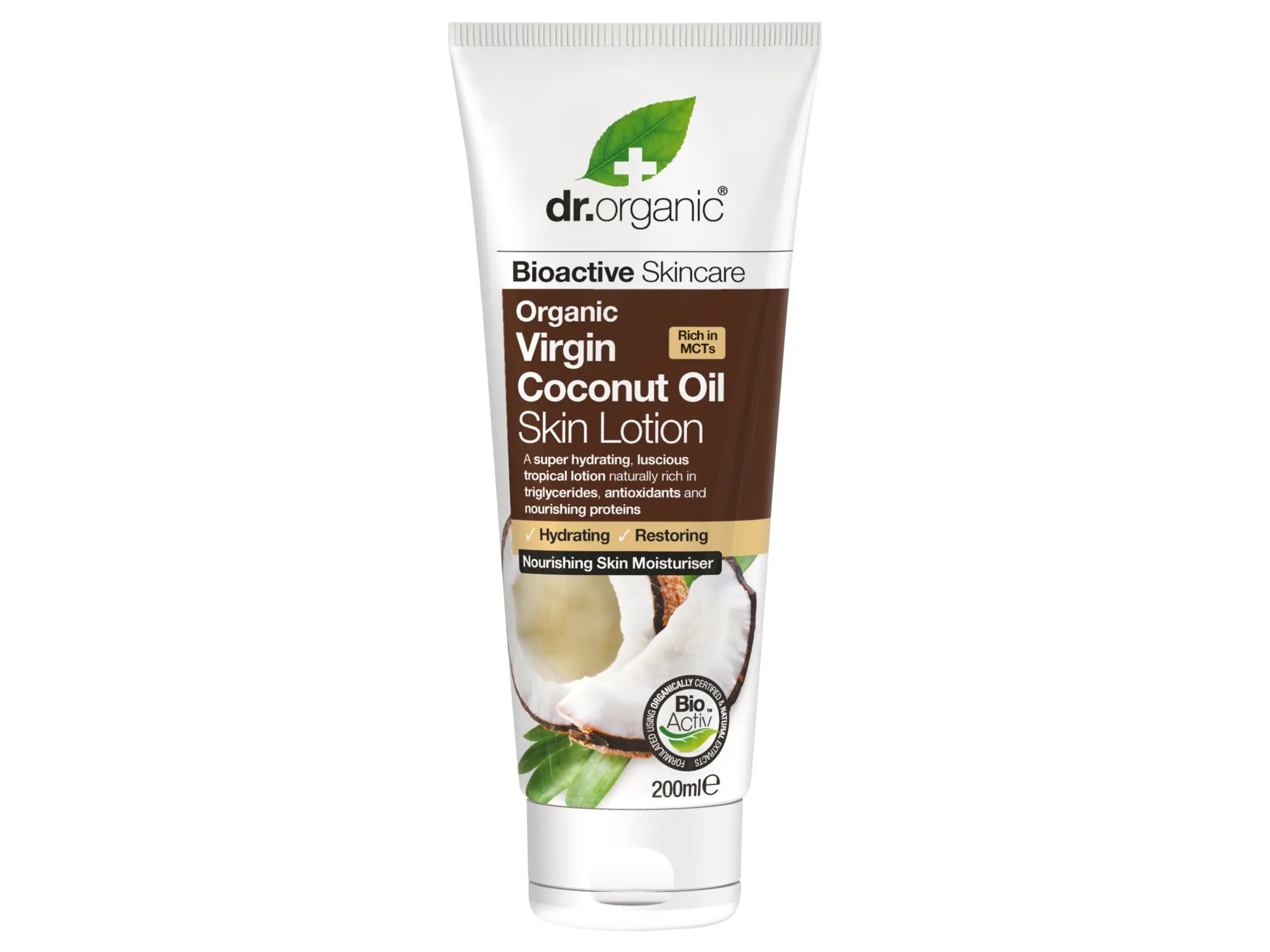 Dr.Organic Bioactive Skincare, balsam do ciała z olejem kokosowym, 200 ml