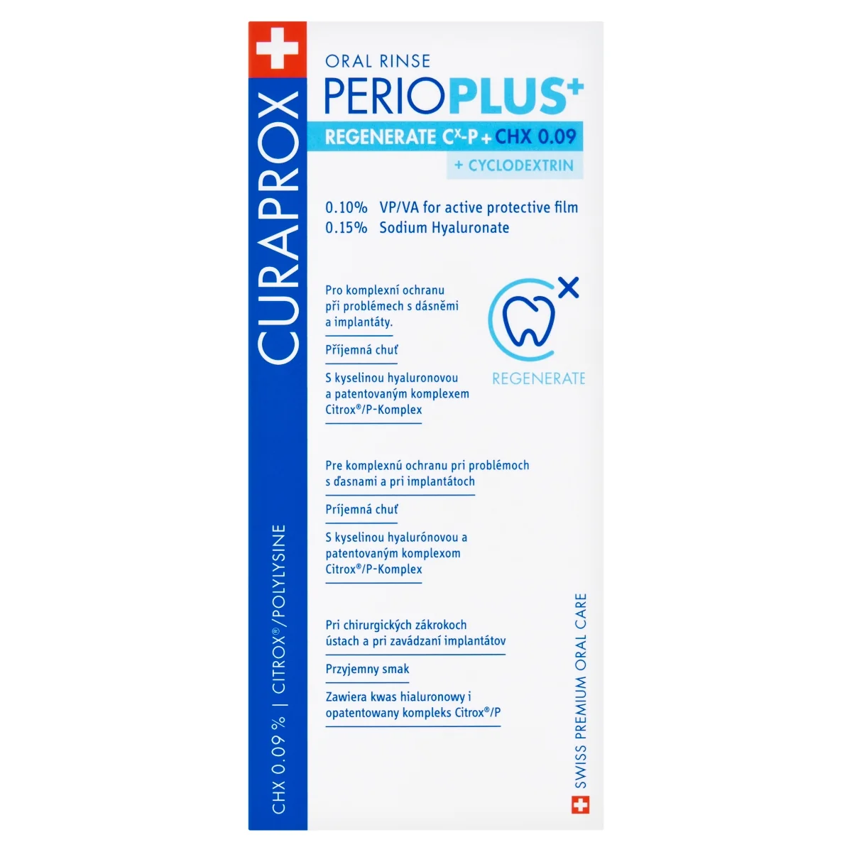 Curaprox Perio Plus Regenerate płyn do płukania jamy ustnej, 200 ml