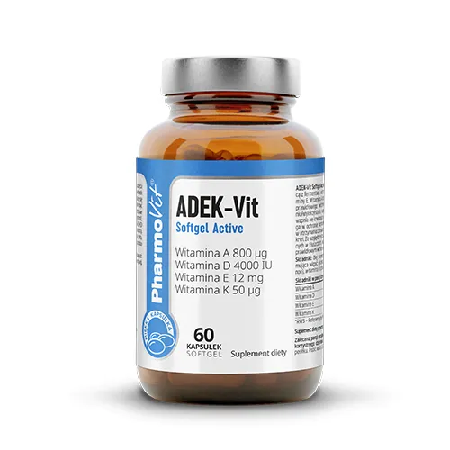 Pharmovit Clean Label ADEK-Vit Softgel Active, suplement diety, 60 kapsułek miękkich